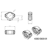 1" anillas para visor [25,4mm] | base picatinny de una sola pieza con palancas QD 