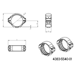 Base Picatinny de una pieza de 34 mm anillas para visor con palancas QD 