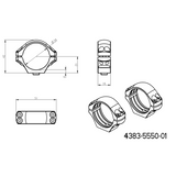 Base Picatinny de una pieza de 34mm anillas para visor | con palancas 