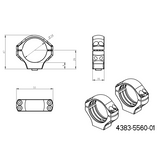 Base Picatinny de una pieza de 34mm anillas para visor | con palancas 