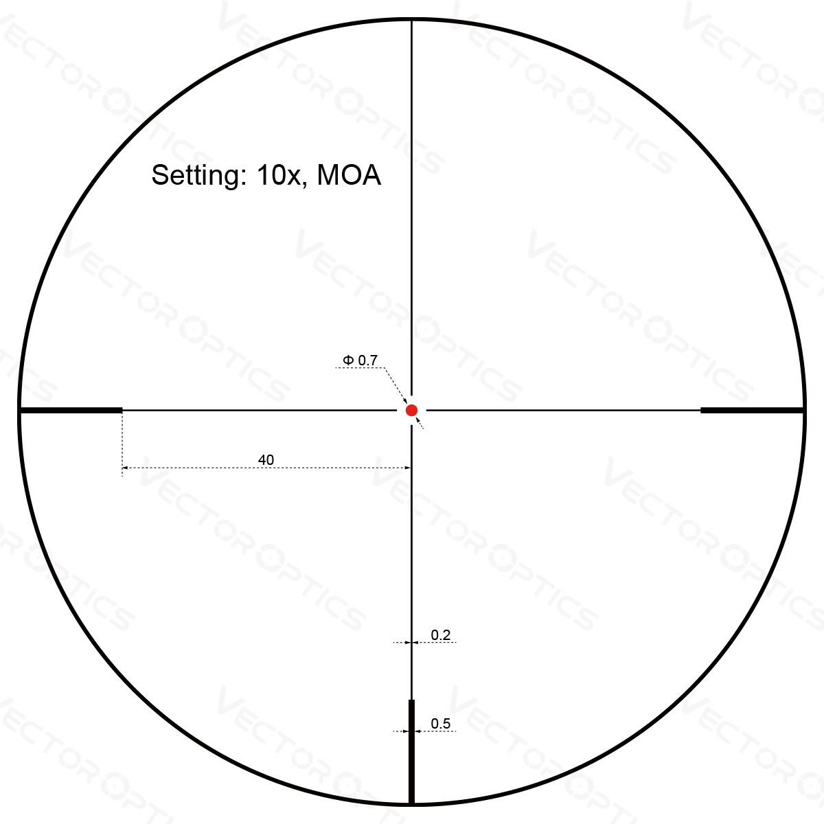 Vector Optics Alcance de rifle Forester 2-10x40SFP 