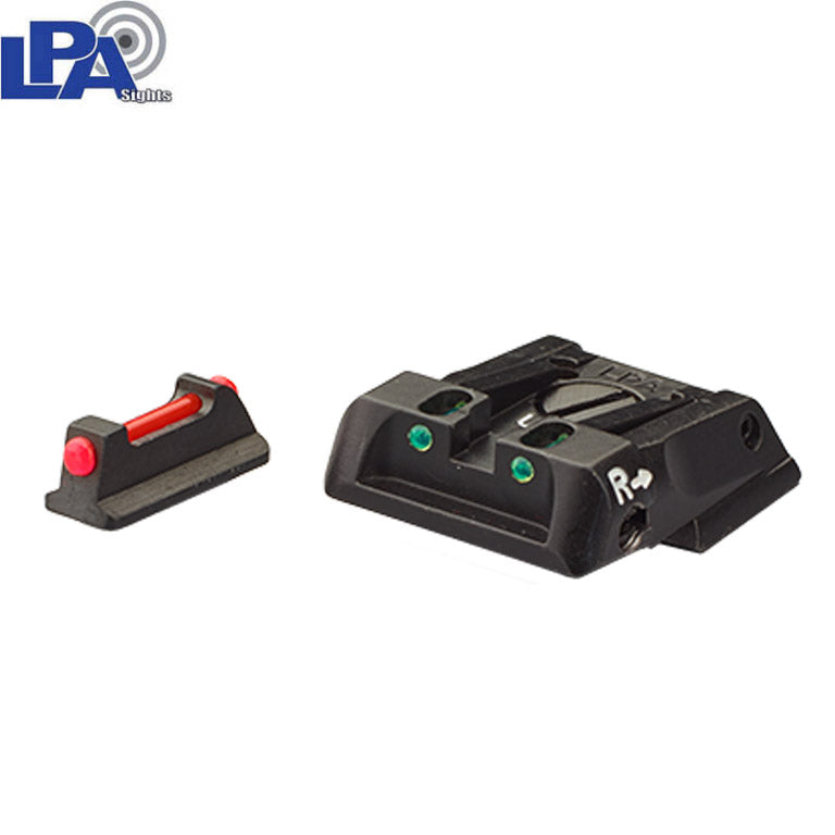 Conjunto de miras ajustables Walther Q4 SF OR & Q5 Match SF con fibra óptica 